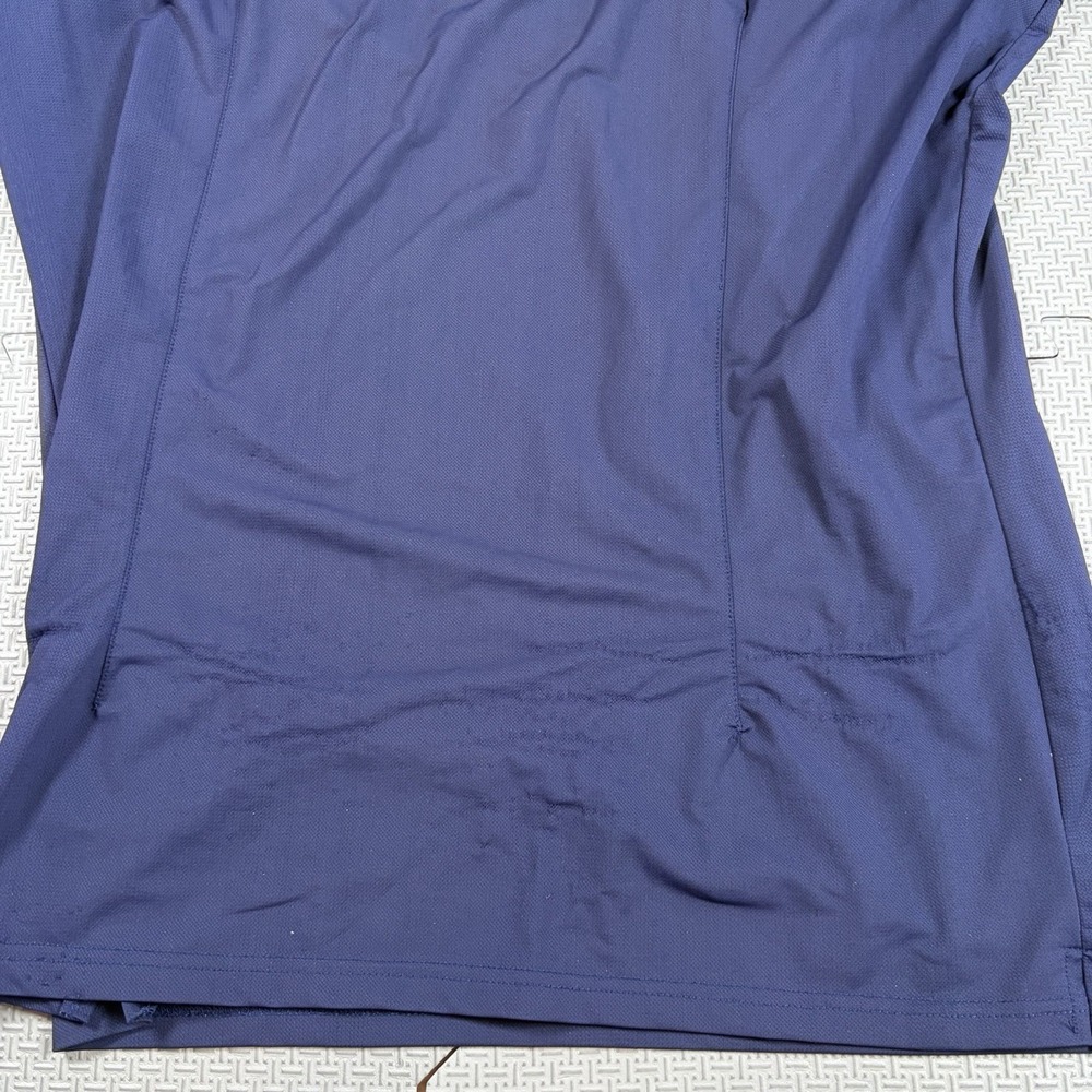 State & Liberty Polo Mesh Shirt Mens 2XL Blue Performance Golf Athletic FLAW - Picture 7 of 12